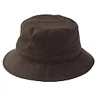 [MUJI 無印良品]兒童棉麻寬簷帽棕色50