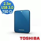 TOSHIBA Canvio Connect 750GB USB3.0 2.5吋行動硬碟藍色