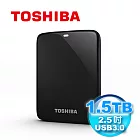 TOSHIBA Canvio Connect 1.5TB USB3.0 2.5吋行動硬碟黑色