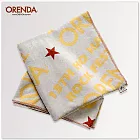 ORENDA 字母圖案長纖維吸水海灘巾FREE淺灰