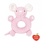 【 美國 Apple Park 】有機棉手搖鈴啃咬玩具 - 粉紅鼠