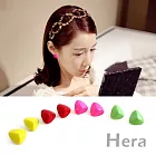 【Hera】赫拉 韓國飾品螢光色立體圓三角烤漆耳環(四色任選)螢光黃