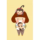 薩凡納數字彩繪-台灣好美系列-小香菇小猴(10 x 15 cm)