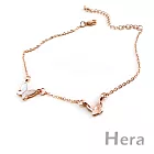 【Hera】赫拉 韓國飾品珠光貝殼蝴蝶造型腳鍊/手鍊(玫瑰金)
