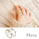 【Hera】赫拉 韓國飾品水鑽蝴蝶結戒指(二色任選)魅影金