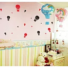 【ECO World 】進口壁貼-熱氣球 (粉紅色款)