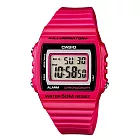 CASIO 勇冠三軍的長勝部隊運動液晶時尚腕錶-桃紅-W-215H-4A