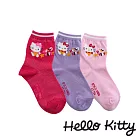 Hello Kitty凱蒂貓-星星棉質童襪3入(15-18cm)