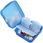 《VOYAGER》4格方型藥盒(藍)