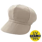 日本冷感UV長帽緣降溫氣質小臉帽(氣質款)米