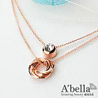 【A』bella 菈蓓索系列】有你有我 項鍊玫瑰金