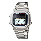 CASIO 八角的城堡暗戰液晶簡易休閒腕錶-不鏽鋼-AL-190WD-1A