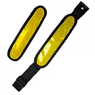《運動、寵物安全》三段式LED反光腕臂扣帶-2條一組-螢光黃