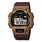 CASIO 戰鬥橫掃的快感時尚運動腕錶-棕色-W-735H-5A