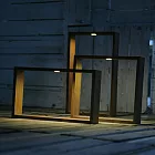 [META Design]Square格子木感觸控LED燈-(25CM)黑胡桃木