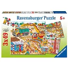 Ravensburger維寶拼圖--蓋房子(3*49pcs)