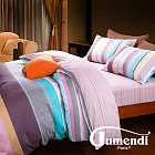 【Jumendi-柔情萬種】加大四件式精梳棉兩用被床包組
