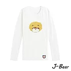 【J-Bear】JB020＊MIT 台灣製造 J-Bear新品牌【手繪熊彩虹狗長袖圓領T恤】白色 8號