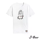 【男人幫Man』s Shop】JJ011＊MIT 台灣製造 J-Bear新品牌【手繪熊老K我最大長袖圓領T恤】白色 兒童8號