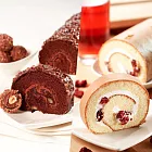 3Q烘培★楓糖蔓越莓捲+經典巧克力捲★１＋１雙捲賞味★良品嚴選