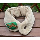 保暖毛絨圍巾-綠葉子