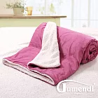 【Jumendi-簡約風雅.棗紅】羊羔絨超細纖維柔暖多用途毯