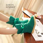 EOWYN。韓系時尚麂皮造型緞帶雪靴(現貨)38綠色38