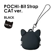 POCHI 迷你貓耳扣耳機塞吊飾/ 黑