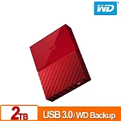 WD My Passport 2TB 2.5吋行動硬碟(WESN)紅