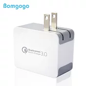 Bomgogo 美國高通Qualcomm原廠正式授權QC3.0認證 USB智能快速電源供應器(18W供應器)