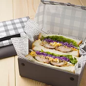 HO.H.日本新型態折疊式餐盒時尚黑白格