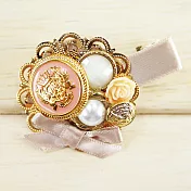 【PinkyPinky Boutique】小小華麗髮夾 (米色)