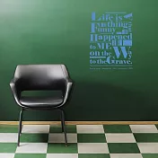 《Smart Design》創意無痕壁貼◆生命箴言 四色可選天空藍