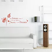《Smart Design》創意無痕壁貼◆夢想 四色可選驚豔紅