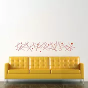 《Smart Design》創意無痕壁貼◆點與線 四色可選驚艷紅