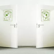 《Smart Design》創意無痕壁貼◆男人女人 四色可選草地綠