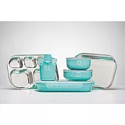 Kangovou 小袋鼠不鏽鋼安全兒童餐具組--薄荷綠