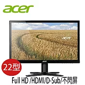 acer宏碁 G227HQL(Tbi) 22型IPS濾藍光不閃屏液晶螢幕