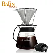 【Bafin House】不鏽鋼濾網及玻璃咖啡壺組