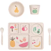 Love Mae 天然竹纖維分格餐盤組 彩色蔬果