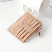 【Solomon 原創設計皮件】金魚火花卡夾拉鍊零錢包茶杏