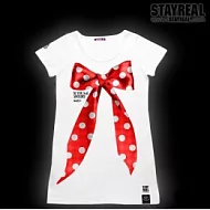 STAYREAL GIRL FRIEND T 女朋友T-白色-紫標長版M號