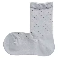 [MUJI 無印良品]女棉混水玉直角襪淺藍