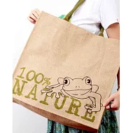 【KK Jute Bag 潮麻包】可愛青蛙肩背手提二用包