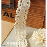 4碼【 2cm本色 雙邊波浪小眼睛 】 純棉蕾絲
