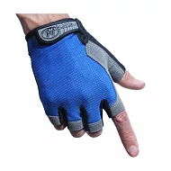 男女騎行健身防繭防滑半指手套 XL號湖藍