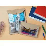 【orange airlines】透明文具收納袋(A6)_愛用物品(褐)