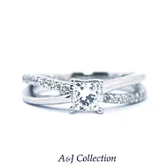 【A＆J Collection】53分 GIA D VS2 公主方型花式鑽石婚戒