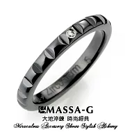 MASSA-G DECO系列 【私藏系-晨露】黑鋯戒美規3號
