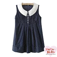 【HeHa】日系娃娃領點點百褶無袖上衣FREE*